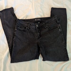 Silver suki mid rise skinny jeans black wash